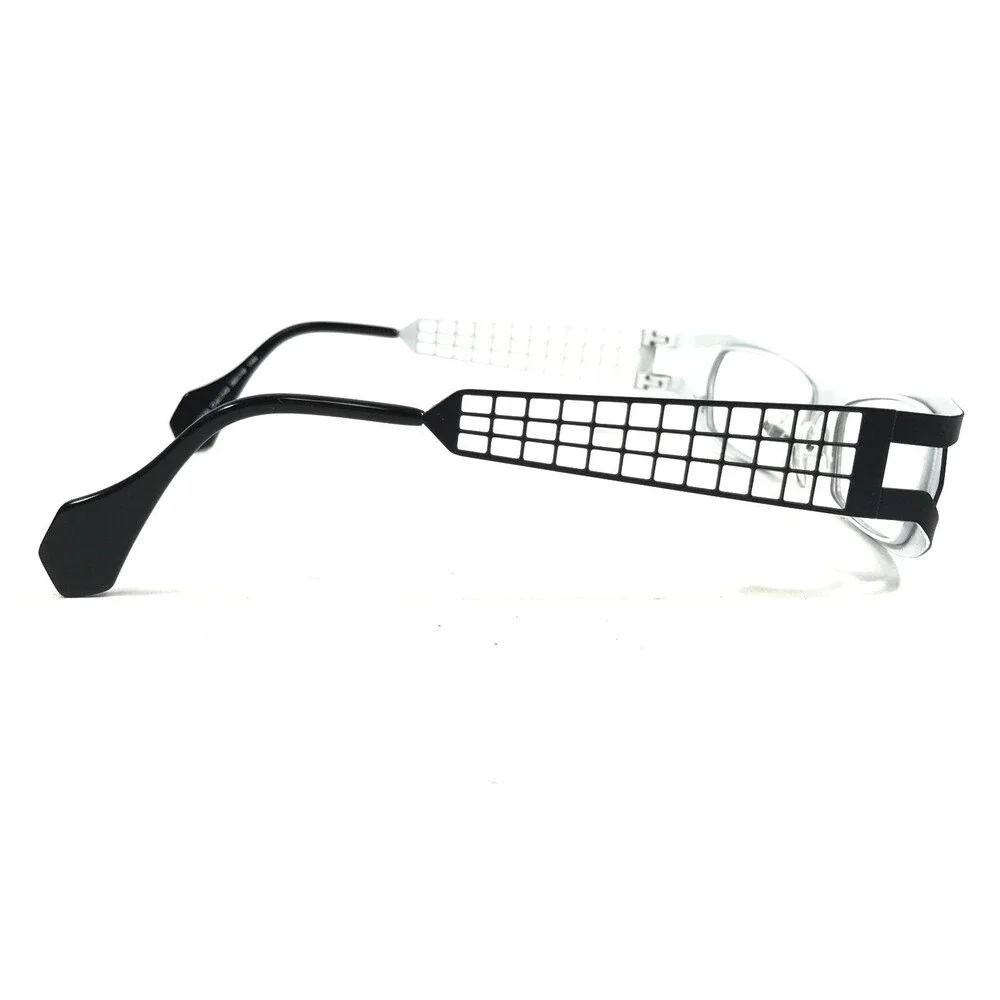 Iyoko-Inyake Eyeglasses Frames IY570 Col.143 Black White Rectangular 50-18-140